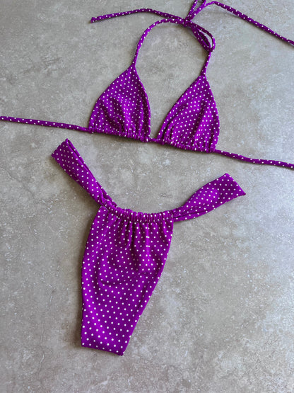 Size 6 Purple Polka-dot set